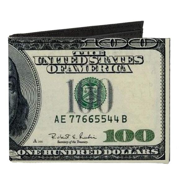 Handbags - 5926 Standard Canvas Bifold Wallet Money, 4.0" x 3.5"